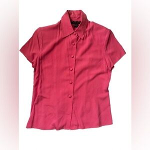 Pink 100% Silk Blouse